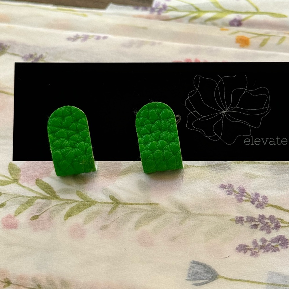 Leather Huggie Earrings